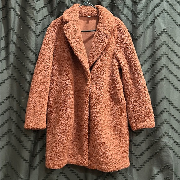 Uniqlo Jackets & Blazers - Cozy Rustic Brown Teddy Coat